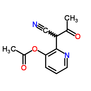 2-Pyridineacetonitrile,a-acetyl-3-(acetyloxy)- Structure,69539-62-4Structure