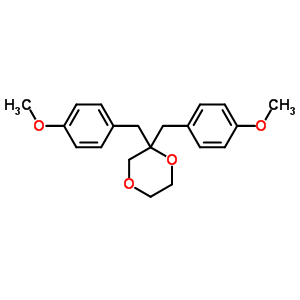 1,4-Dioxane,2,2-bis[(4-methoxyphenyl)methyl]- Structure,6963-20-8Structure