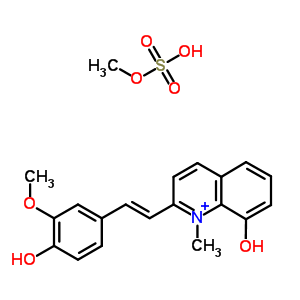 2-[(E)-2-(4-hydroxy-3-methoxy-phenyl)ethenyl]-1-methyl-quinolin-8-ol Structure,6964-64-3Structure