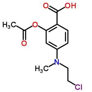 2-Acetyloxy-4-(2-chloroethyl-methyl-amino)benzoic acid Structure,6964-90-5Structure