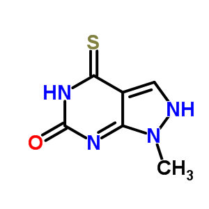 6H-pyrazolo[3,4-d]pyrimidin-6-one,1,4,5,7-tetrahydro-1-methyl-4-thioxo- Structure,6971-22-8Structure