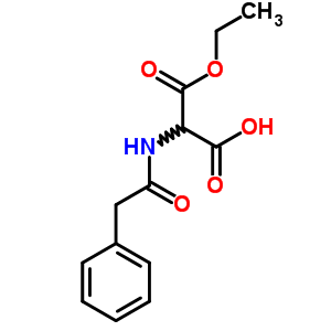 3-Ethoxy-3-oxo-2-[(2-phenylacetyl)amino]propanoic acid Structure,69727-08-8Structure