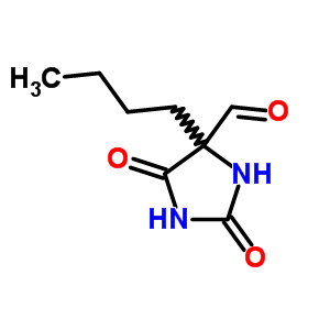 4-Butyl-2,5-dioxo-imidazolidine-4-carbaldehyde Structure,6974-17-0Structure