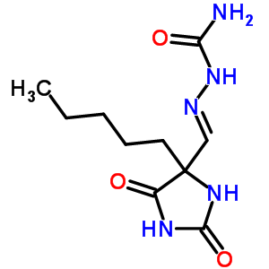 Hydrazinecarboxamide,2-[(2,5-dioxo-4-pentyl-4-imidazolidinyl)methylene]- Structure,6974-21-6Structure