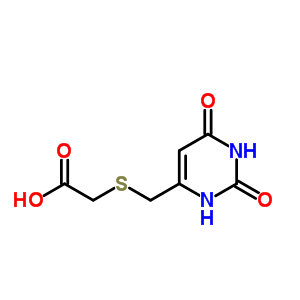 Acetic acid,2-[[(1,2,3,6-tetrahydro-2,6-dioxo-4-pyrimidinyl)methyl]thio]- Structure,69774-56-7Structure