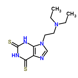 1H-purine-2,6-dithione,9-[2-(diethylamino)ethyl]-3,9-dihydro- Structure,69818-44-6Structure