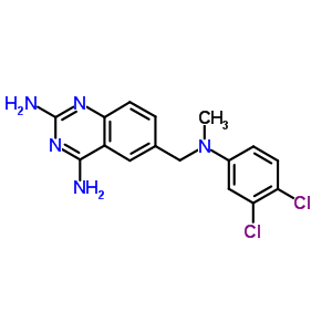 2,4-Quinazolinediamine,6-[[(3,4-dichlorophenyl)methylamino]methyl]- Structure,69827-77-6Structure