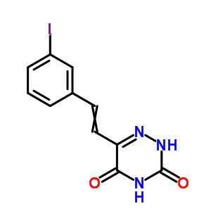 1,2,4-Triazine-3,5(2h,4h)-dione,6-[2-(3-iodophenyl)ethenyl]- Structure,69830-25-7Structure