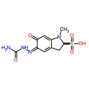 5,6-Dihydro-1-methyl-5,6-dioxo-2-indolinesulfonic acid 5-semicarbazone Structure,70063-04-6Structure