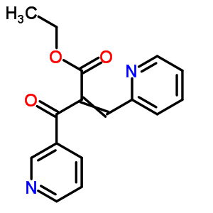 Ethyl 2-(pyridine-3-carbonyl)-3-pyridin-2-yl-prop-2-enoate Structure,70076-51-6Structure