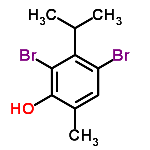 2,4-Dibromo-3-isopropyl-6-methylbenzenol Structure,70454-10-3Structure