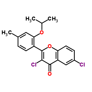 3,6-Dichloro-2-(4-methyl-2-propan-2-yloxy-phenyl)chromen-4-one Structure,70460-45-6Structure