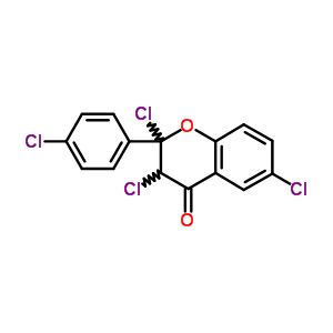 4H-1-benzopyran-4-one,2,3,6-trichloro-2-(4-chlorophenyl)-2,3-dihydro- Structure,70460-50-3Structure