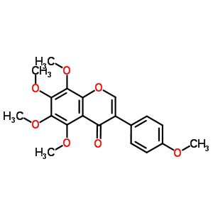 4H-1-benzopyran-4-one,5,6,7,8-tetramethoxy-3-(4-methoxyphenyl)- Structure,70460-63-8Structure