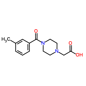 [4-(3-Methyl-benzoyl)-piperazin-1-yl]-acetic acid Structure,705941-42-0Structure