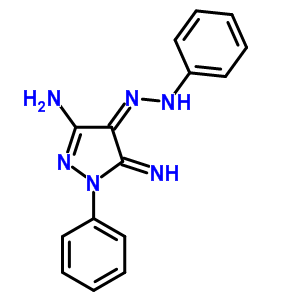 (4E)-5-imino-1-phenyl-4-(phenylhydrazinylidene)pyrazol-3-amine Structure,70649-20-6Structure