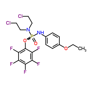 N-[bis(2-chloroethyl)amino-(2,3,4,5,6-pentafluorophenoxy)phosphoryl]-4-ethoxy-aniline Structure,70650-82-7Structure