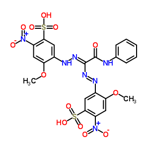 4-Methoxy-5-[(2z)-2-[(2-methoxy-4-nitro-5-sulfo-phenyl)diazenyl-(phenylcarbamoyl)methylidene]hydrazinyl]-2-nitro-benzenesulfonic acid Structure,70709-61-4Structure