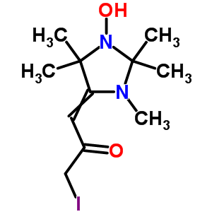 1-(1-Hydroxy-2,2,3,5,5-pentamethyl-imidazolidin-4-ylidene)-3-iodo-acetone Structure,70723-34-1Structure