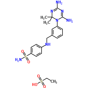 4-[[3-(4,6-Diamino-2,2-dimethyl-1,3,5-triazin-1-yl)phenyl]methylamino]benzenesulfonamide Structure,70743-59-8Structure