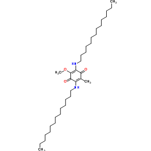 2-Methoxy-5-methyl-3,6-bis(tetradecylamino)cyclohexa-2,5-diene-1,4-dione Structure,70960-81-5Structure