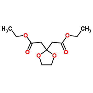 Ethyl 2-[2-(ethoxycarbonylmethyl)-1,3-dioxolan-2-yl]acetate Structure,71022-90-7Structure