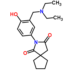 8-[3-(Diethylaminomethyl)-4-hydroxy-phenyl]-8-azaspiro[4.4]nonane-7,9-dione Structure,71471-43-7Structure