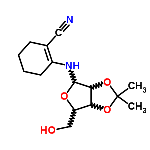 2-[[4-(Hydroxymethyl)-7,7-dimethyl-3,6,8-trioxabicyclo[3.3.0]oct-2-yl]amino]cyclohexene-1-carbonitrile Structure,71734-87-7Structure