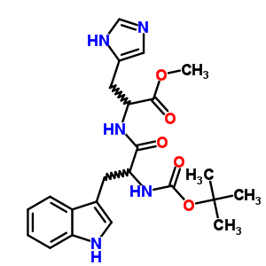 Methyl 3-(3h-imidazol-4-yl)-2-[[3-(1h-indol-3-yl)-2-(tert-butoxycarbonylamino)propanoyl]amino]propanoate Structure,72156-59-3Structure