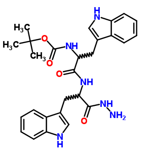 Tert-butyl n-[1-[[1-(hydrazinecarbonyl)-2-(1h-indol-3-yl)ethyl]carbamoyl]-2-(1h-indol-3-yl)ethyl]carbamate Structure,72156-64-0Structure