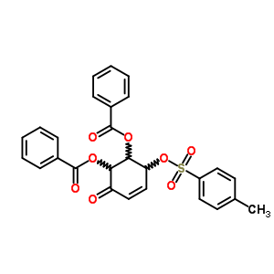 2-Cyclohexen-1-one,5,6-bis(benzoyloxy)-4-[[(4-methylphenyl)sulfonyl]oxy]-, [4s-(4a,5b,6a)]-(9ci) Structure,72263-11-7Structure