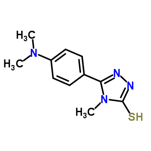 5-[4-(Dimethylamino)phenyl]-4-methyl-4H-1,2,4-triazole-3-thiol Structure,724749-05-7Structure