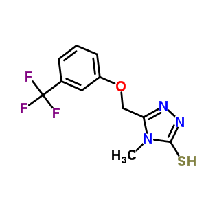 4-Methyl-5-{[3-(trifluoromethyl)phenoxy]methyl}-4H-1,2,4-triazole-3-thiol Structure,724749-07-9Structure