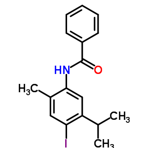 Benzamide, n-[4-iodo-2-methyl-5-(1-methylethyl)phenyl]- Structure,7248-69-3Structure