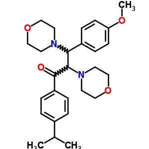 3-(4-Methoxyphenyl)-2,3-dimorpholin-4-yl-1-(4-propan-2-ylphenyl)propan-1-one Structure,7248-95-5Structure