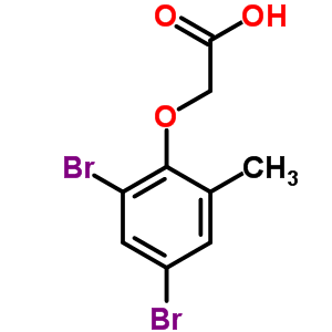 2-(2,4-Dibromo-6-methylphenoxy)acetic acid Structure,7250-62-6Structure