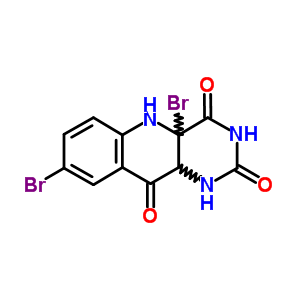 4A,8-dibromo-1,4a,5,10a-tetrahydropyrimido(5,4-b)quinoline-2,4,10(3h)-trione Structure,7251-43-6Structure