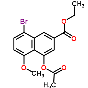 4-(Acetyloxy)-8-bromo-5-methoxy-2-naphthalenecarboxylic acid ethyl ester Structure,72586-64-2Structure