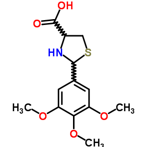 2-(3,4,5-Trimethoxyphenyl)-1,3-thiazolidine-4-carboxylic acid Structure,72678-94-5Structure