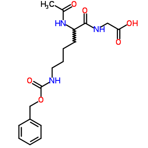 2-[(2-Acetamido-6-phenylmethoxycarbonylamino-hexanoyl)amino]acetic acid Structure,72724-87-9Structure