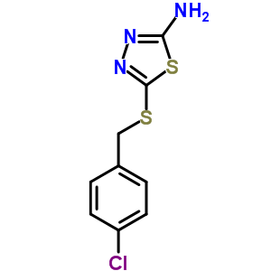 5-[(4-Chlorophenyl)methylsulfanyl]-1,3,4-thiadiazol-2-amine Structure,72836-33-0Structure