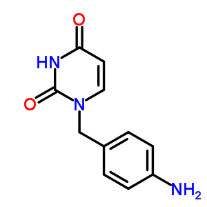 2,4(1H,3h)-pyrimidinedione,1-[(4-aminophenyl)methyl]- Structure,7292-94-6Structure