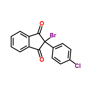 2-Bromo-2-(4-chlorophenyl)indene-1,3-dione Structure,730-73-4Structure