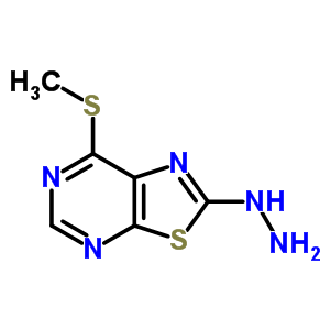 Thiazolo[5,4-d]pyrimidine,2-hydrazinyl-7-(methylthio)- Structure,73135-42-9Structure