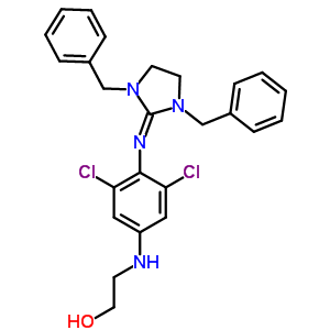 2-[[3,5-Dichloro-4-[(1,3-dibenzylimidazolidin-2-ylidene)amino]phenyl]amino]ethanol Structure,73218-82-3Structure