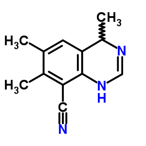 8-Quinazolinecarbonitrile,1,4-dihydro-4,6,7-trimethyl- Structure,73318-20-4Structure