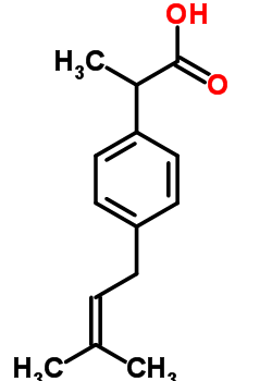 Benzeneacetic acid,-alpha--methyl-4-(3-methyl-2-butenyl)-(9ci) Structure,73318-89-5Structure