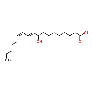 (9S,10e,12z)-9-hydroxyoctadeca-10,12-dienoic acid Structure,73543-67-6Structure