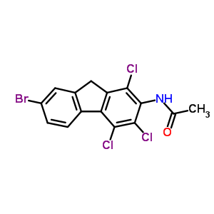 Acetamide,n-(7-bromo-1,3,4-trichloro-9h-fluoren-2-yl)- Structure,737-32-6Structure