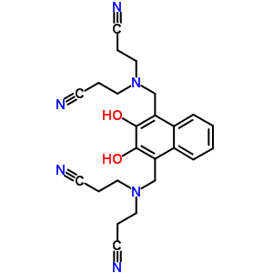 3-[[4-[(Bis(2-cyanoethyl)amino)methyl]-2,3-dihydroxy-naphthalen-1-yl]methyl-(2-cyanoethyl)amino]propanenitrile Structure,73826-32-1Structure